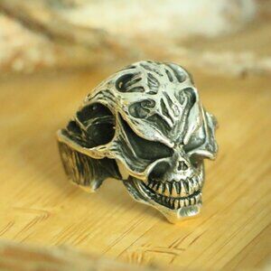 High Quality 925 Sterling Silver Skull Men's Rings